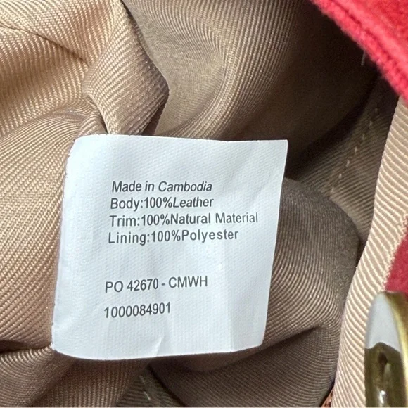 The Sak Los Feliz Large Tote Suede Leather Scarlet Red - Picture 12 of 12